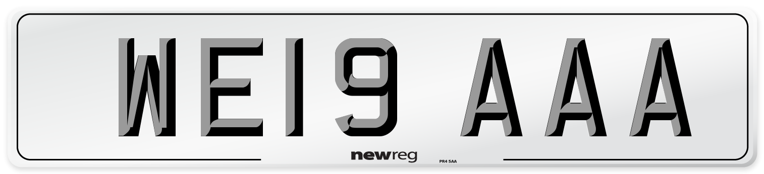 WE19 AAA Number Plate from New Reg